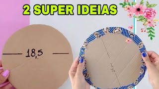 2 IDEIAS CRIATIVAS COM PAPELÃO E TECIDO PARA ORGANIZAR E DECORAR viral compartilhe diy [upl. by Nonnaehr852]