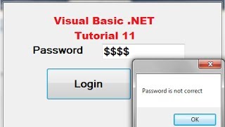 Visual Basic NET Tutorial 11  How To Make A Simple Login Form In Visual Basic [upl. by Anailil]