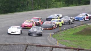 Wiscasset Speedway 2016 Outlaw Mini Madness Heat 1 Part 1 72316 [upl. by Ellingston912]