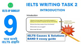 IELTS Writing task 2 causes solutions essay  Introduction A2Z  IELTSup banglay [upl. by Shevlo]