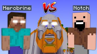 Herobrine vs Notch inside Temple of Notch in Minecraft [upl. by Cilla]