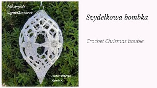 Bombka z kwiatkami szydełko13 cm Autor wzoru Author Renia K Crochet Cristmas ornaments [upl. by Couhp]