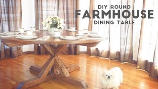 DIY Round Farmhouse Dining Table  Modern Builds  EP 52 [upl. by Golter]