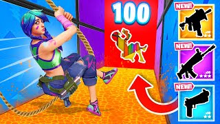 100 LEVEL SWING Deathrun in Fortnite [upl. by Hnad]