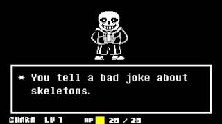 UNDERTALE  Pacifist Run Sans Battle [upl. by Ricker]