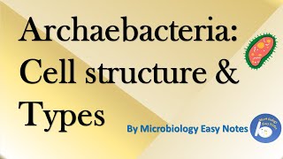 Archaebacteria Cell Structure and its types [upl. by Charis]