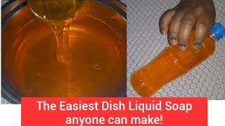 How to make the Easiest Liquid Dish Wash  Beginners Recipe with 4 Ingridients Only soapmaking [upl. by Anod545]