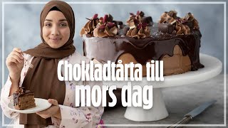 MARSIPANTÅRTA MED CHOKLAD  MORS DAG TÅRTA [upl. by Sucramej]