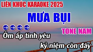 Liên Khúc Mưa Bụi Karaoke Tone Nam Karaoke 9999  Beat Mới [upl. by Raseac769]