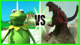 Kermit Vs Shin Godzilla SFM PARODY [upl. by Enirehtacyram]