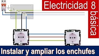 Electricidad básica 8 instalar y ampliar enchufes Bricocrack [upl. by Lucine]