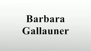 Barbara Gallauner [upl. by Hermina]