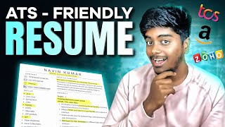 How to make a PERFECT RESUME in 10 Minutes 🤯  resume format for freshers tamil [upl. by Fatma]