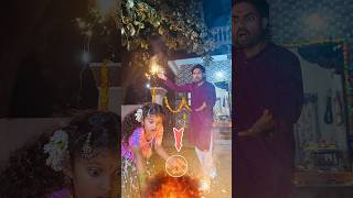 Diwali Pooja😳Last Bomb💣😱shorts diwali charanspy trending story happy [upl. by Walt]