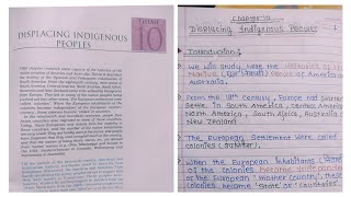 NCERT Notes for Class 11 History Chapter 10 Displacing Indigenous Peoples Part1 [upl. by Ayarahs]