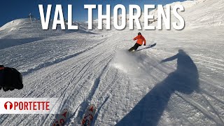 Skiing red piste Portette in Les 3 Vallées Val Thorens [upl. by Yasmeen118]