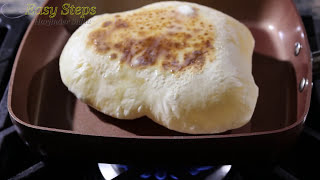 Cheddar Cheese Naan  Punjabi Naan Without Oven  Naan Made In Copper Chef Pan [upl. by Aura]