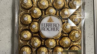 Ferrero Rocher Fine Hazelnuts Milk Chocolate  Unpacking Gold Standard Gift  ASMR  Food Sojourn [upl. by Aseral914]