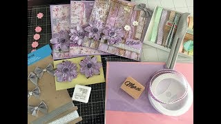 TUTO Scrap  Cartes Rapides Facilesavec Embellissements [upl. by Mario]