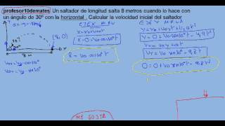 tiro oblícuo 05 parabólico ejercicio resuelto [upl. by Freeborn]