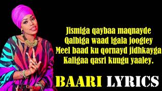 DEEQSAN ABDINASIR NASIIB QORAN Baari Lyrics [upl. by Oneal]