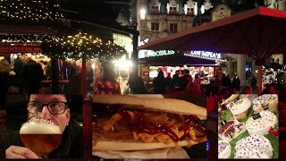 Beer and Bratwurst in Belgium and Buying Nougat  Christmas Market in Gent 2023  Jan Tom Yam [upl. by Poole]