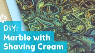 DIY Marble Art with Shaving Cream  Sea Lemon [upl. by Presley]