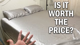 Pure Bedding Satin Sheets Review  Is It Worth The Price [upl. by Lapham]