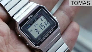 6mm thickness Casio A700WE review and comparison to A700WEM View from the side [upl. by Kenwood]