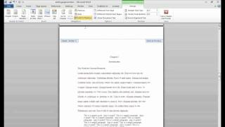 Word for Dissertations Adding Page Numbers [upl. by Prud]