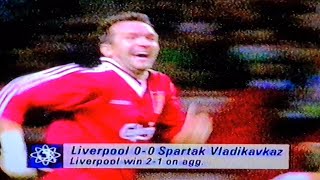 LFC Vs SPARTAK VLADIKAVKAZ 00 ANFIELD Second Leg reply 21 agg Uefa Cup 1995 [upl. by Eirek]