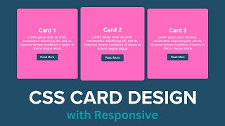 How to Make Responsive Card in HTML and CSS  StepbyStep Tutorial [upl. by Charmane]