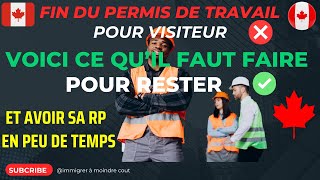 CANADA  comment rester ayant eu un visa visiteur malgré la restriction de travailler pour eux [upl. by Claude]