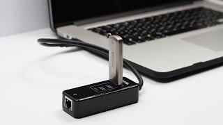 Plugable 3Port USB 30 and Gigabit Ethernet Adapter  Review plugable [upl. by Aecila]