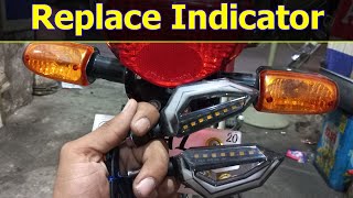 How To Install DRL  LED Indicator In Motorcycle  Stylish Indicator with DRL [upl. by Mad943]