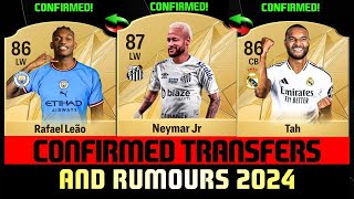 NEW CONFIRMED TRANSFERS AND RUMOURS ✅ ft Rafael Leão Neymar Jr Tah [upl. by Sualkcin]