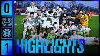 ZANCHETTA DECISIVO LINTER FA 66 🔥  LEVERKUSEN 01 INTER  HIGHLIGHTS  YOUTH LEAGUE 2425 ⚫🔵 [upl. by Salem]