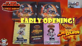 SUPER EARLY My Hero Academic CCG Jet Burn Opening 1st Chrome Rare [upl. by Garrity92]