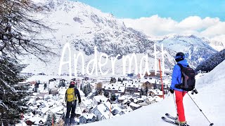 Skiing in Andermatt in 4K [upl. by Ehcropal]