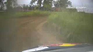 Poland 2009 Loeb fastest at Shakedown onboard camera [upl. by Lietman]