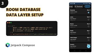 Building a Shopping List App Data Layer Setup using Jetpack Compose and Room Database [upl. by Azral]