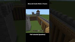 Minecraft Castle Walls and Towers minecraftshort minecraftcastle [upl. by Del]