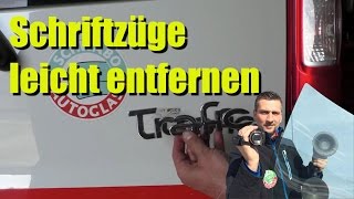 Schriftzug entfernen Auto Emblem bzw Logo spurlos entfernen so gehts am einfachsten [upl. by Aiuqenehs]