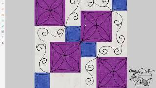 Free Motion Quilting Ideas for a Disappearing Nine Patch Block Variation 2 [upl. by Eiram]