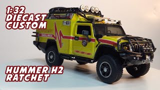 Transformers Ratchet Hummer H2 custom Diecast 132 Using 3D Printed [upl. by Derdlim718]