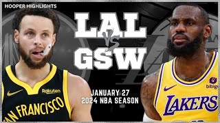 Los Angeles Lakers vs Golden State Warriors Full Game Highlights  Jan 27  2024 NBA Season [upl. by Coombs]