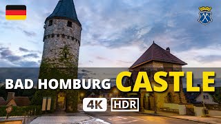 🏰 The BAD HOMBURG CASTLE in Germany  Walking Tour for the Gardens and Outsides 4K 60fps UHD 🤯 [upl. by Tyler]