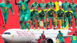 Malawi arrivèe des Lions du Sénègal á L Aeroport de Lilongué [upl. by Ahseinaj]