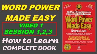 Vocabulary Word power made easy by Norman Lewis [upl. by Neneek]