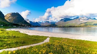 Uplifting Music  light positive happy music Gullrosøya  1 hour [upl. by Gerstner943]